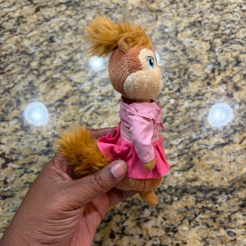 Ty Beanie Baby Brittany Chipette Alvin and the Chipmunks Plush 2012 Pink Outfit